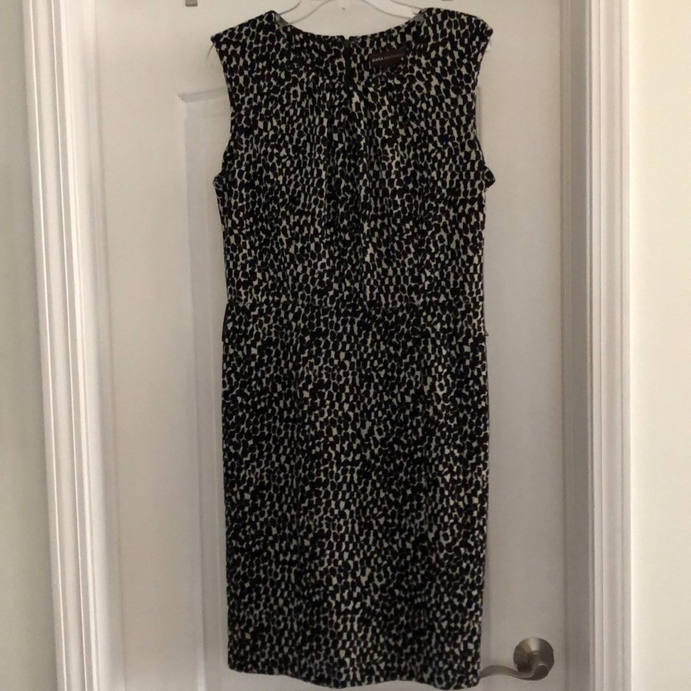 Black and white print dress